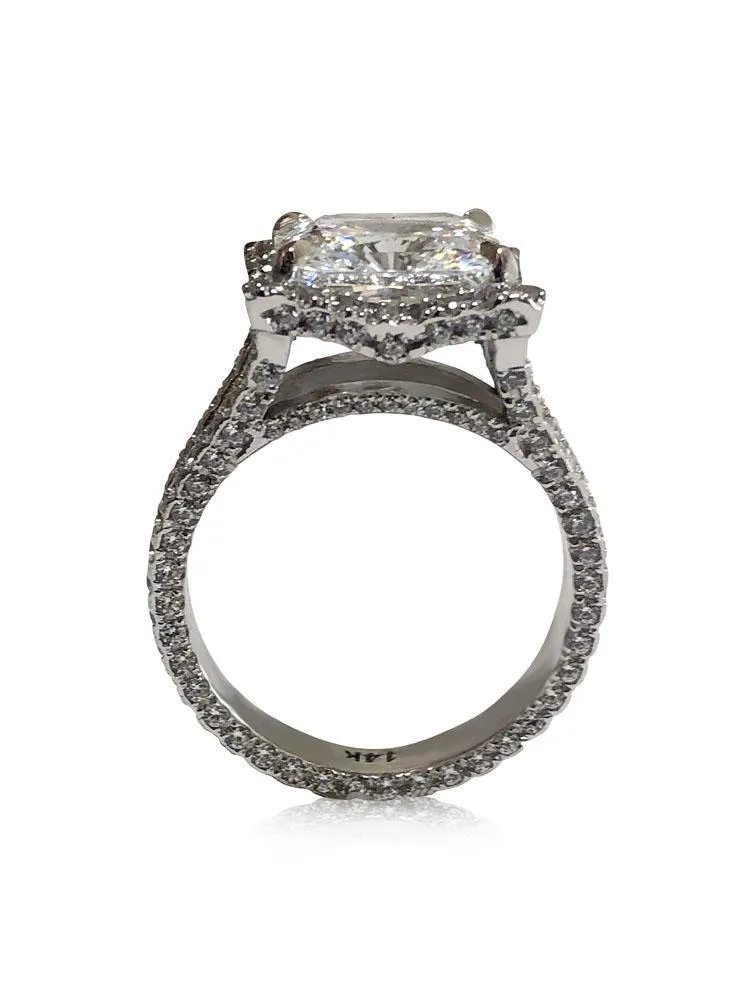 10 Carat Princess cut CZ Ring CHICASHOTPRINCESS