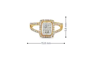10K Gold 0.71 CTW Diamond Ladies Ring