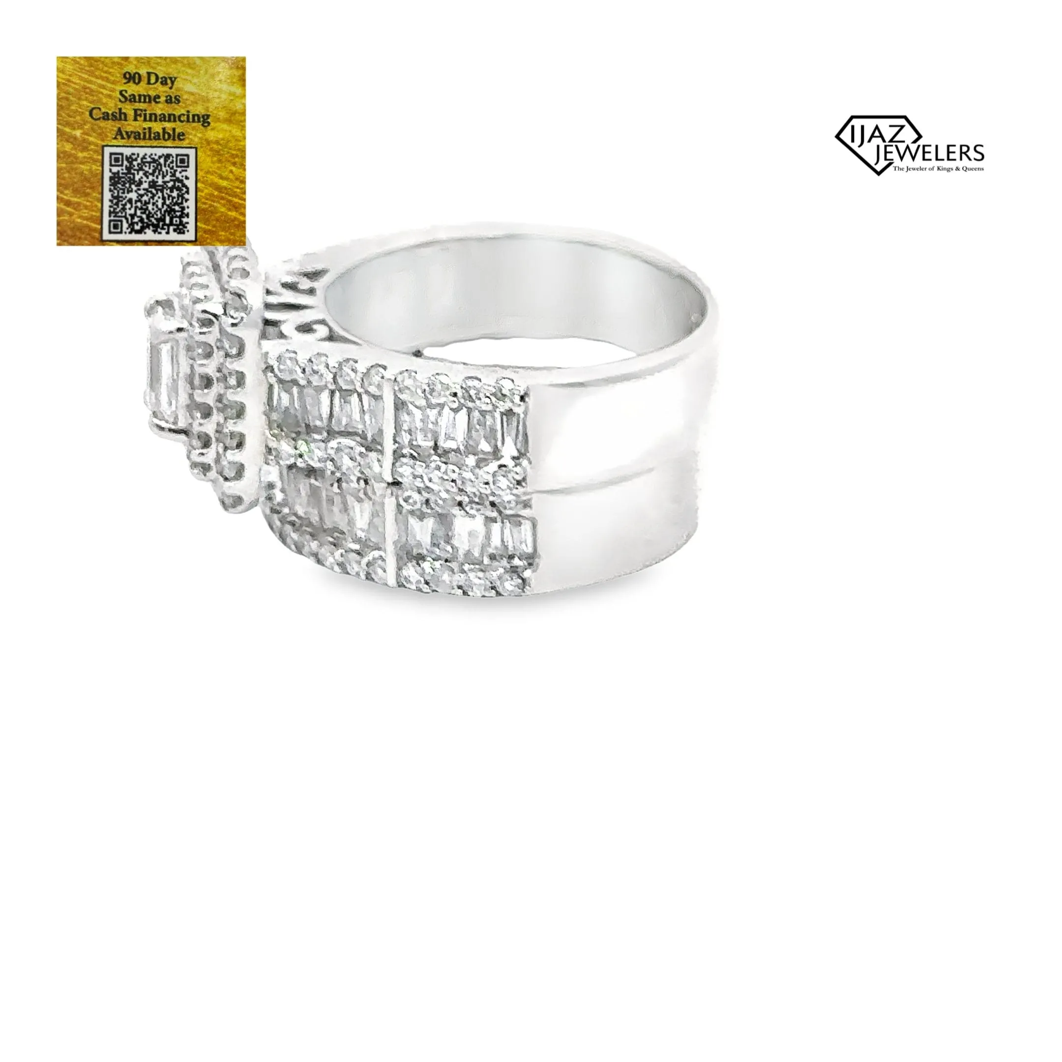 14K White Gold 3.10 CTW Diamond Ladies Wedding Set