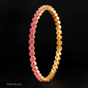 24ct Heavy Gold Plated Stone Bangle PSB16R-052