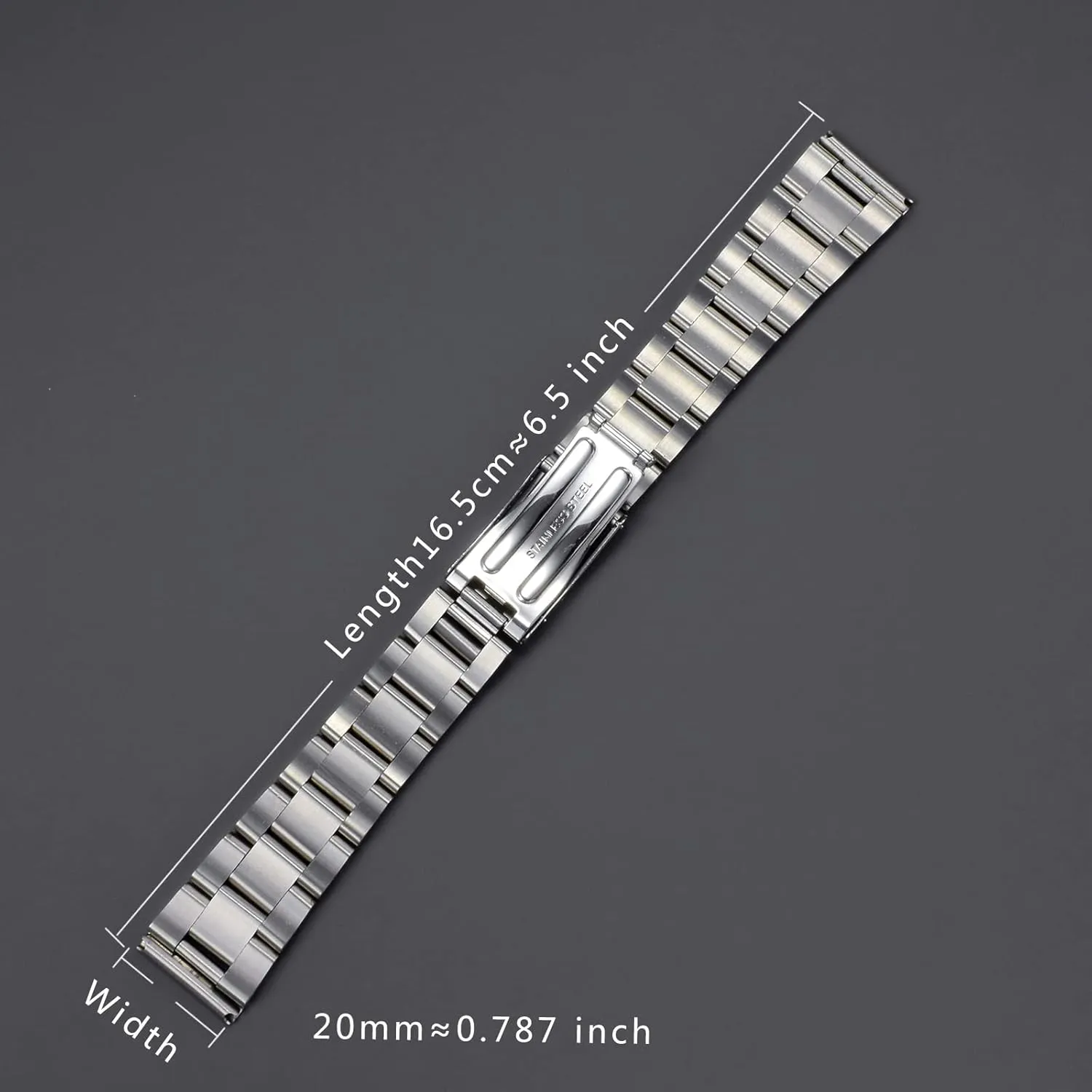 316L stainless steel 19mm Oiyster Watch Band Strap Bracelet Fit For Skx Watch,19mm stainless steel flat end watch band bracelet