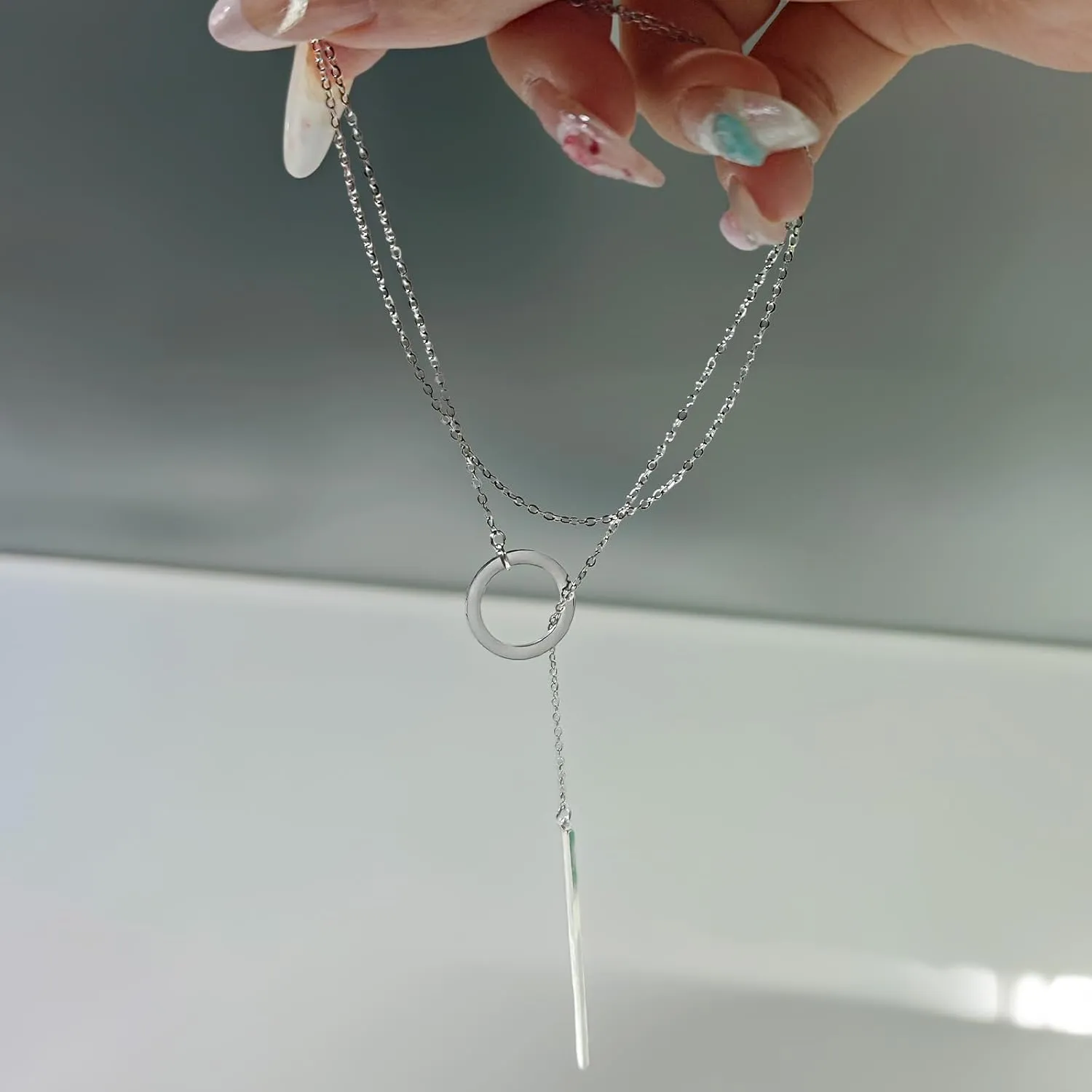 925 Sterling Silver Heartbeat Necklace Trendy Pendant Charming Necklace Cute Necklace for Her Shine Cubic Zirconia Pendant Necklace Women Dainty Diamond Choker Holiday Jewelry Gifts for Mom Wife Lover