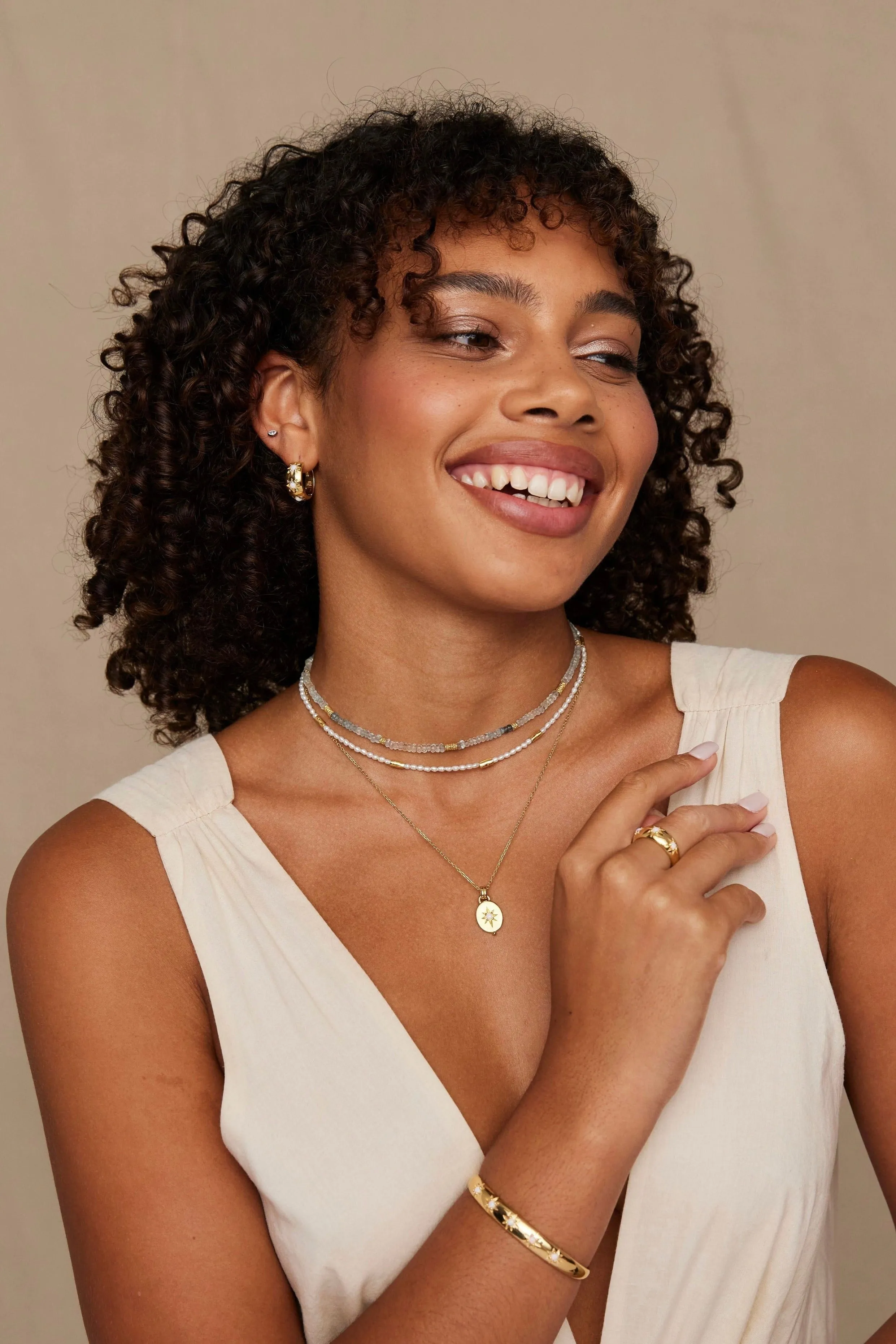Alina Opal Gold Necklace