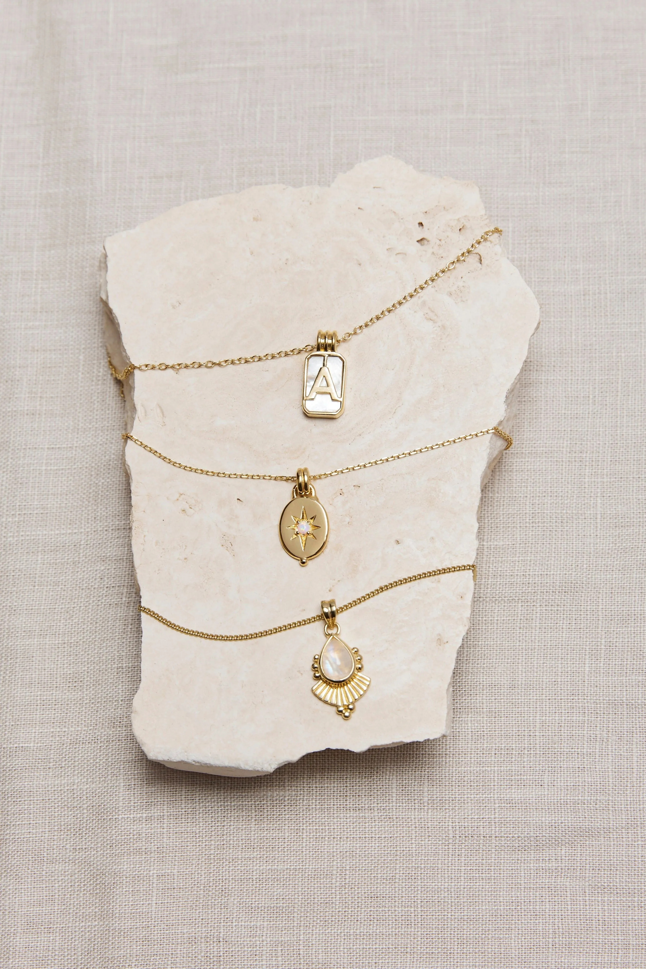 Alina Opal Gold Necklace