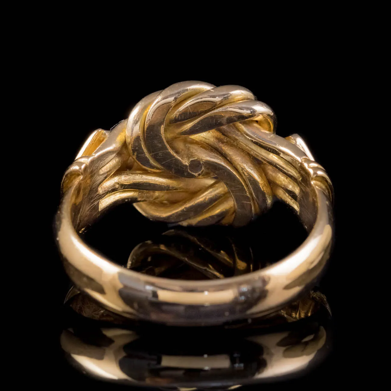 Antique Edwardian Diamond Trilogy Lovers Knot Ring 18Ct Gold Dated 1916