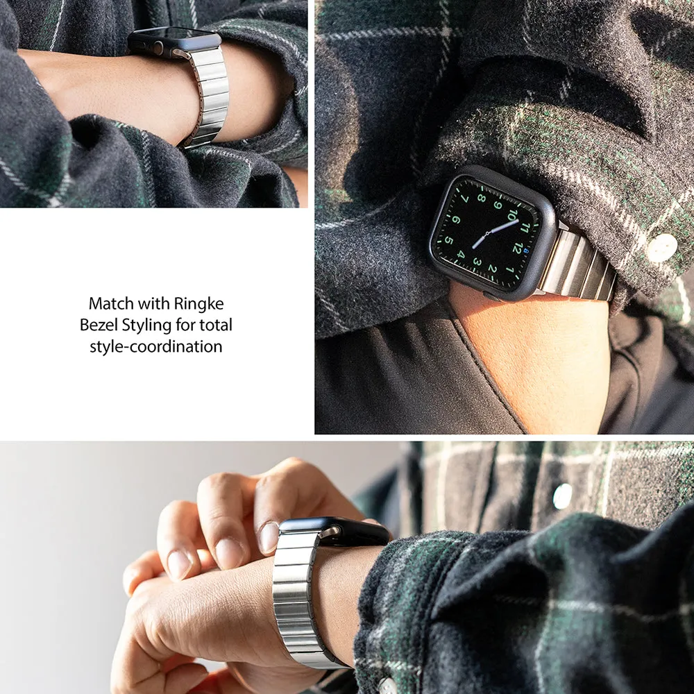 Apple Watch 49mm / 45mm / 44mm / 42mm | Metal One Band α - Silver