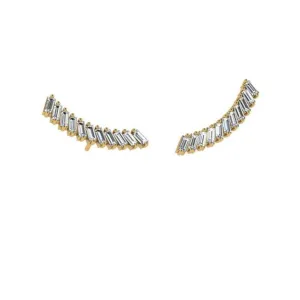 Baguette Climber Diamond Earrings