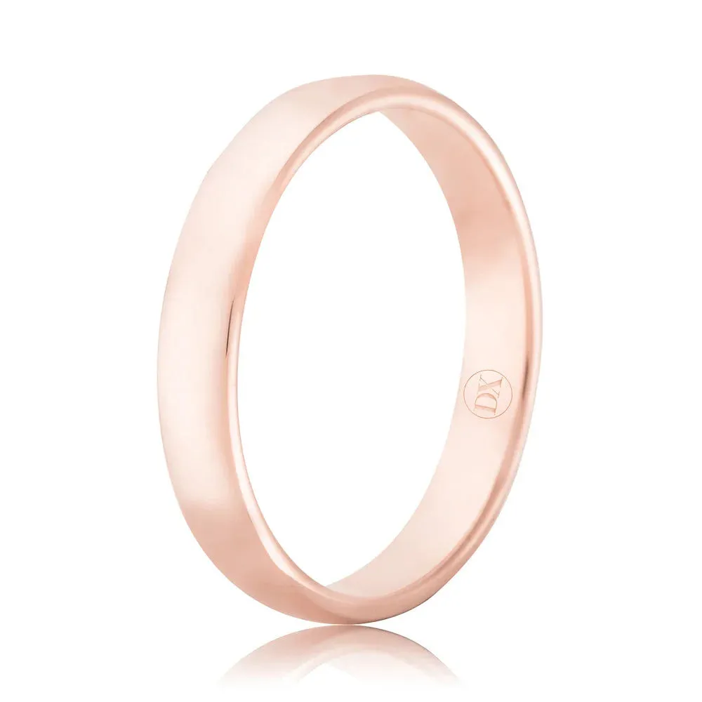 Barrel 3mm - 18ct Rose Gold