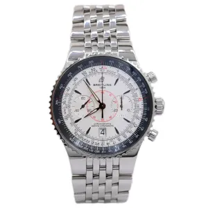 Breitling Men's Montbrilliant Stainless Steel 47mm White Chronograph Dial Watch Reference #:  A2334024-G631SS