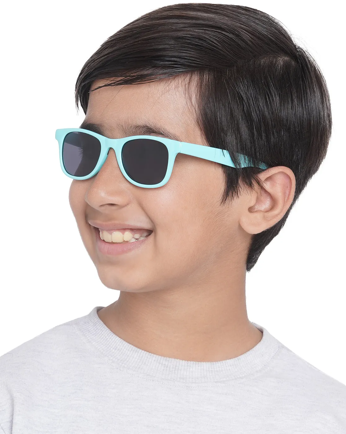 Carlton London Black Lens & Blue Square Sunglasses For Boy