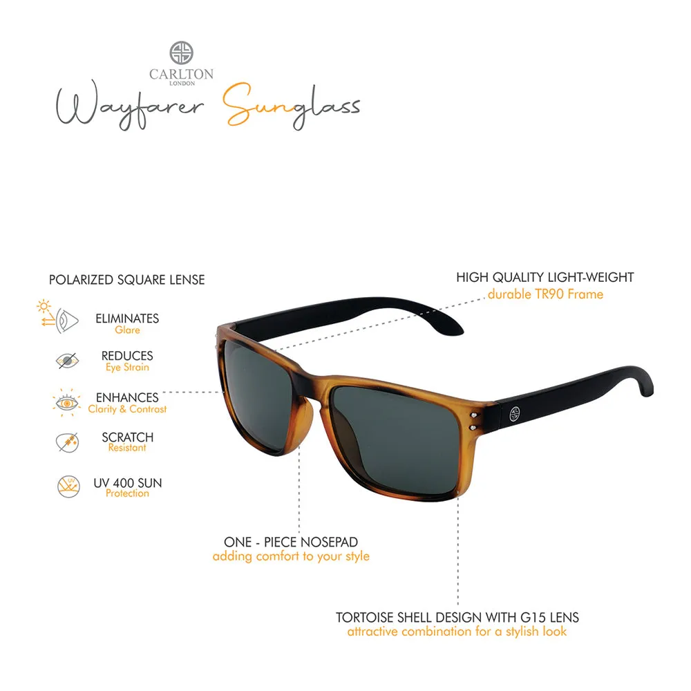 Carlton London Premium Multi Toned Polarised And Uv Protected Lens Wayfarer Sunglasses For Men