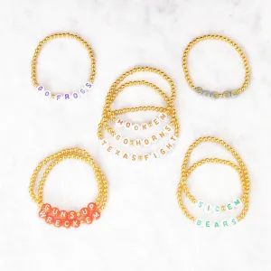 Collegiate Gold Beaded Bracelets