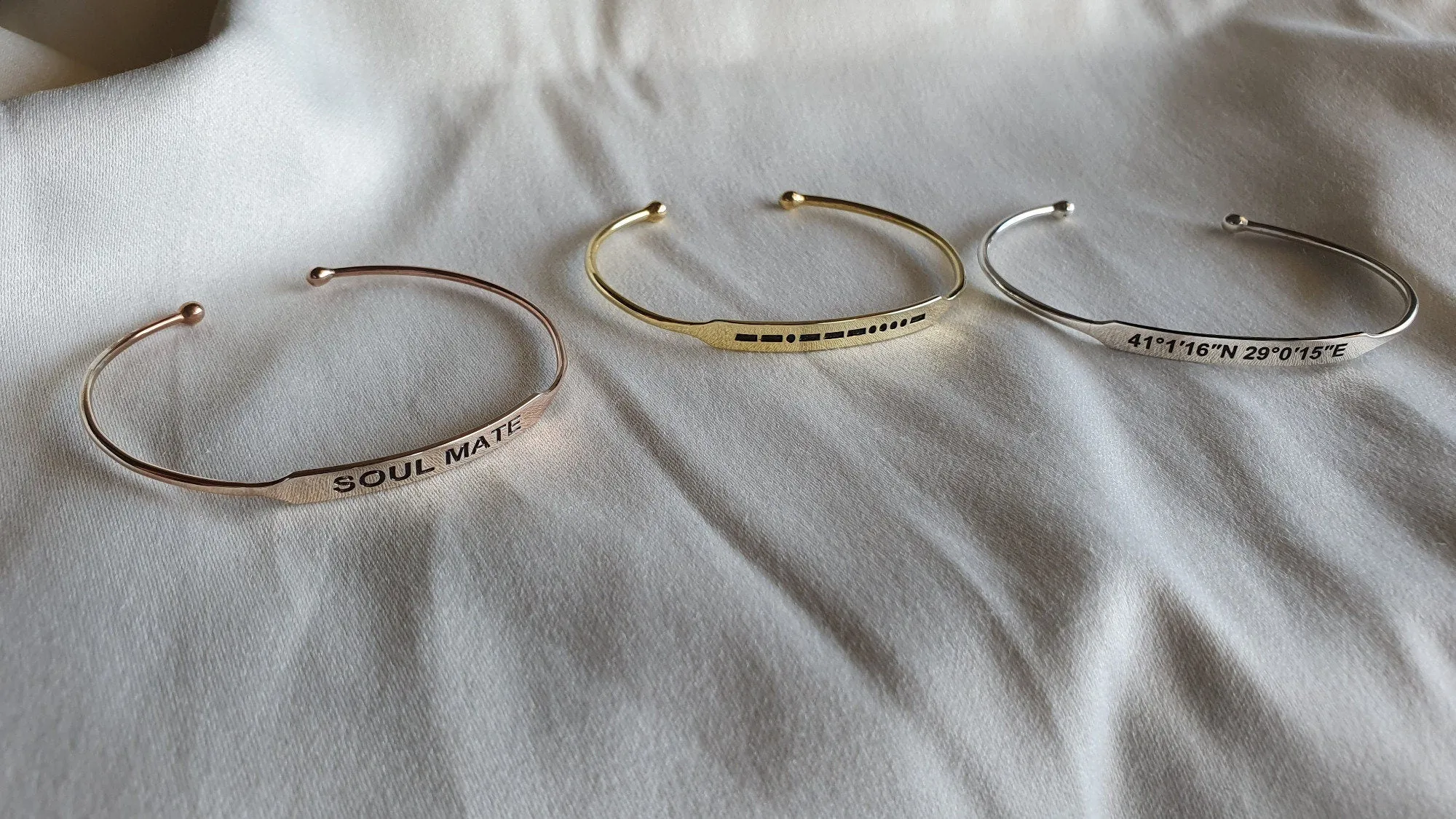 Customizable Name Bangle in Silver