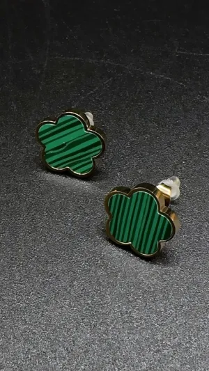 Frankie Green Flower Earrings