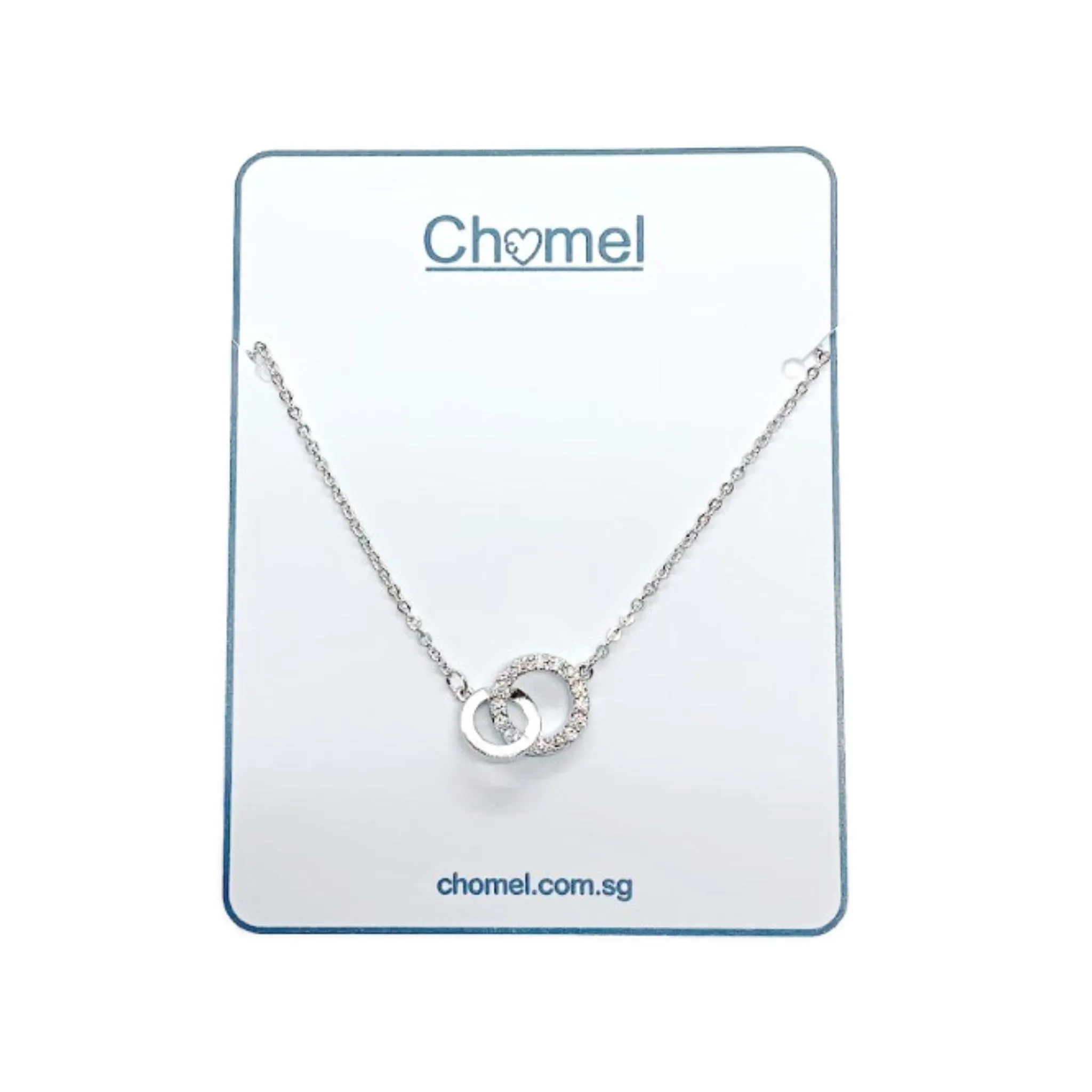 Interlocking Round Cubic Zirconia Necklace