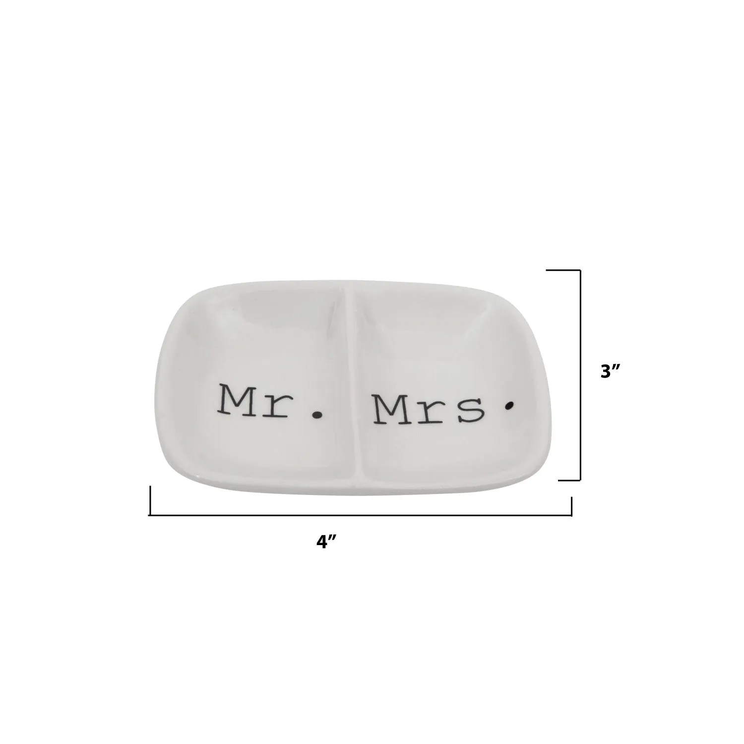 Mr. & Mrs. Ceramic Ring Dish