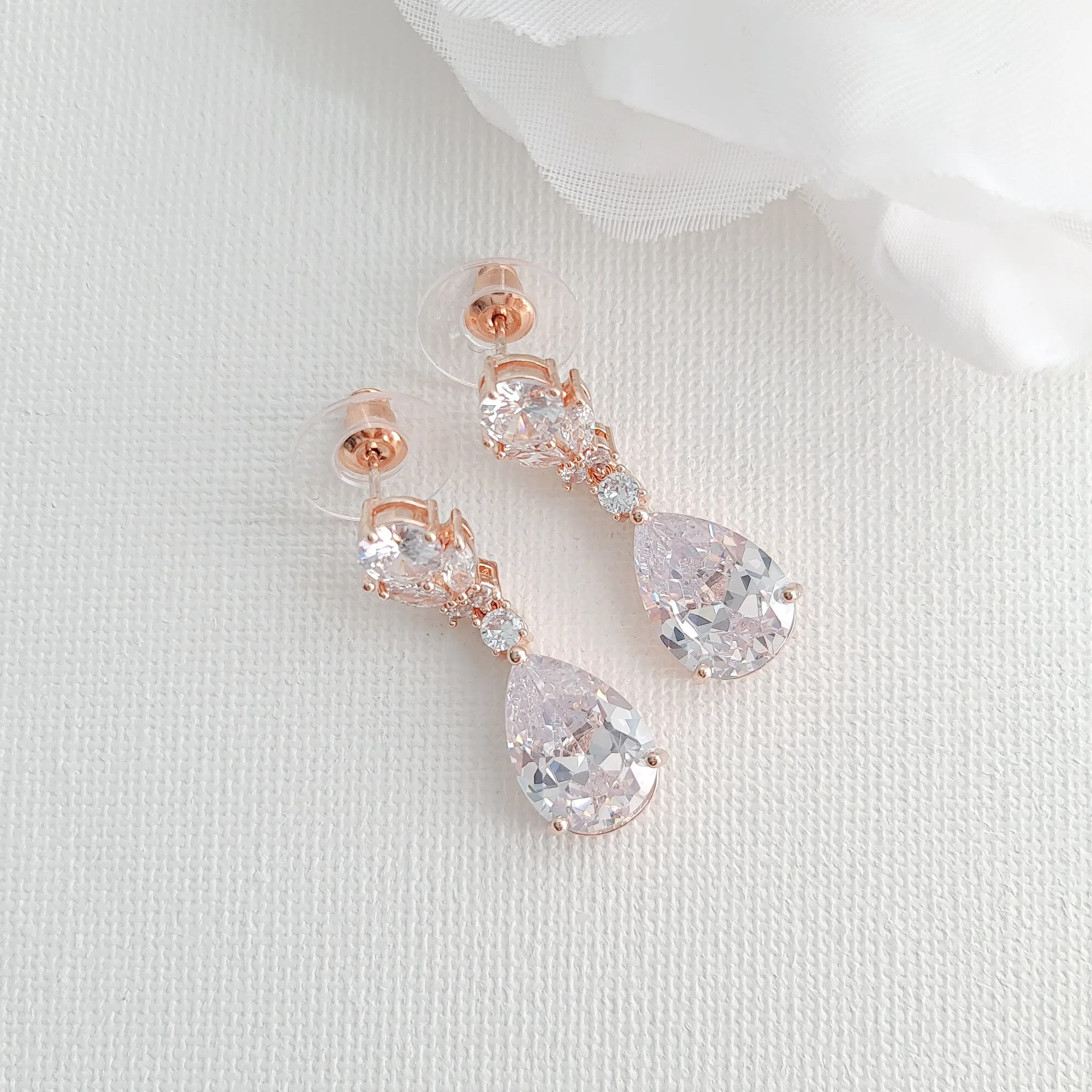 Pear Drop Earring Necklace Bracelet Set-Mary