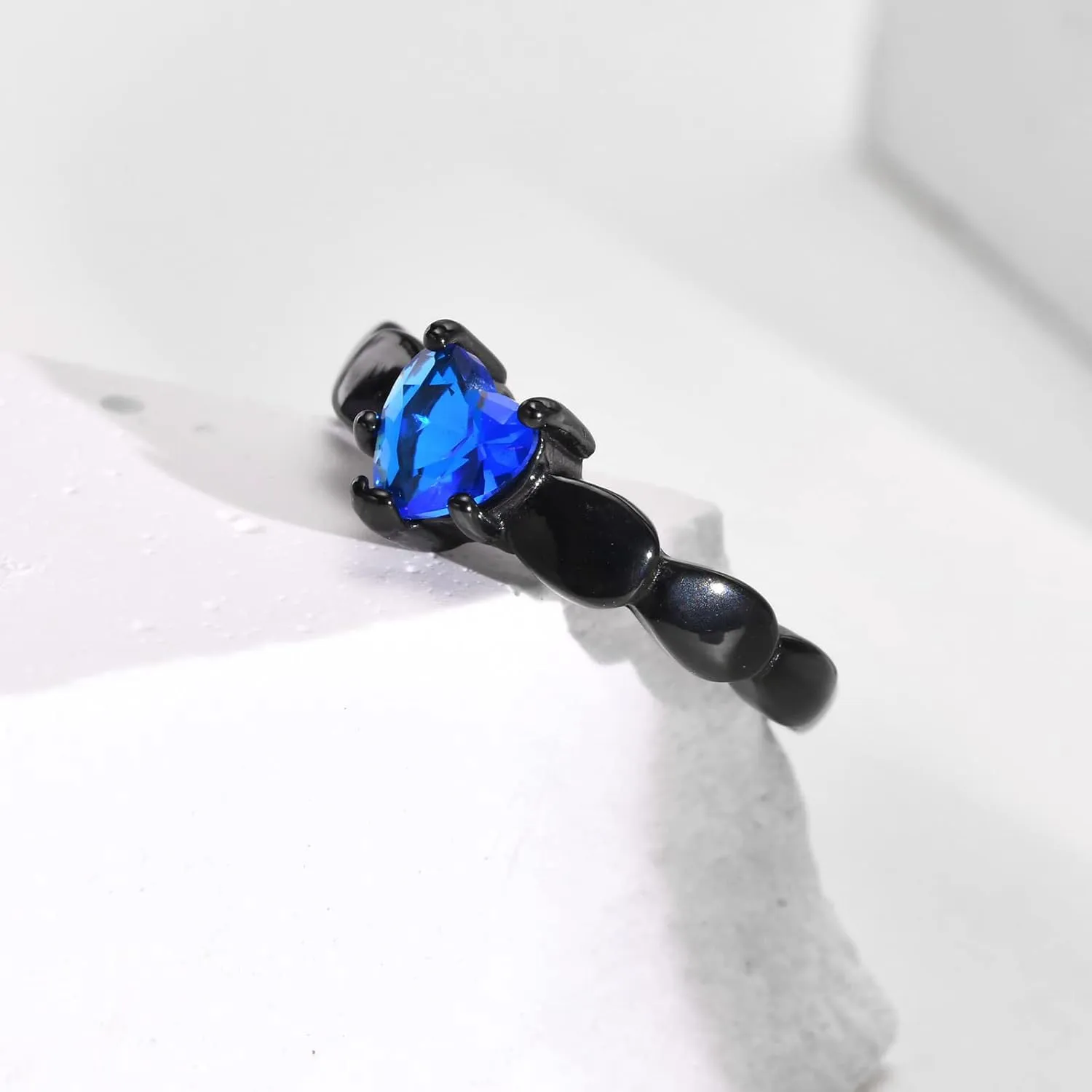 Personalized Couple Rings with Cubic Zirconia Matching Promise Rings for Him and Her Titanium Black CZ Wedding and Engagement Ring Set for Women and Men Comfort Fit Rings for Couples