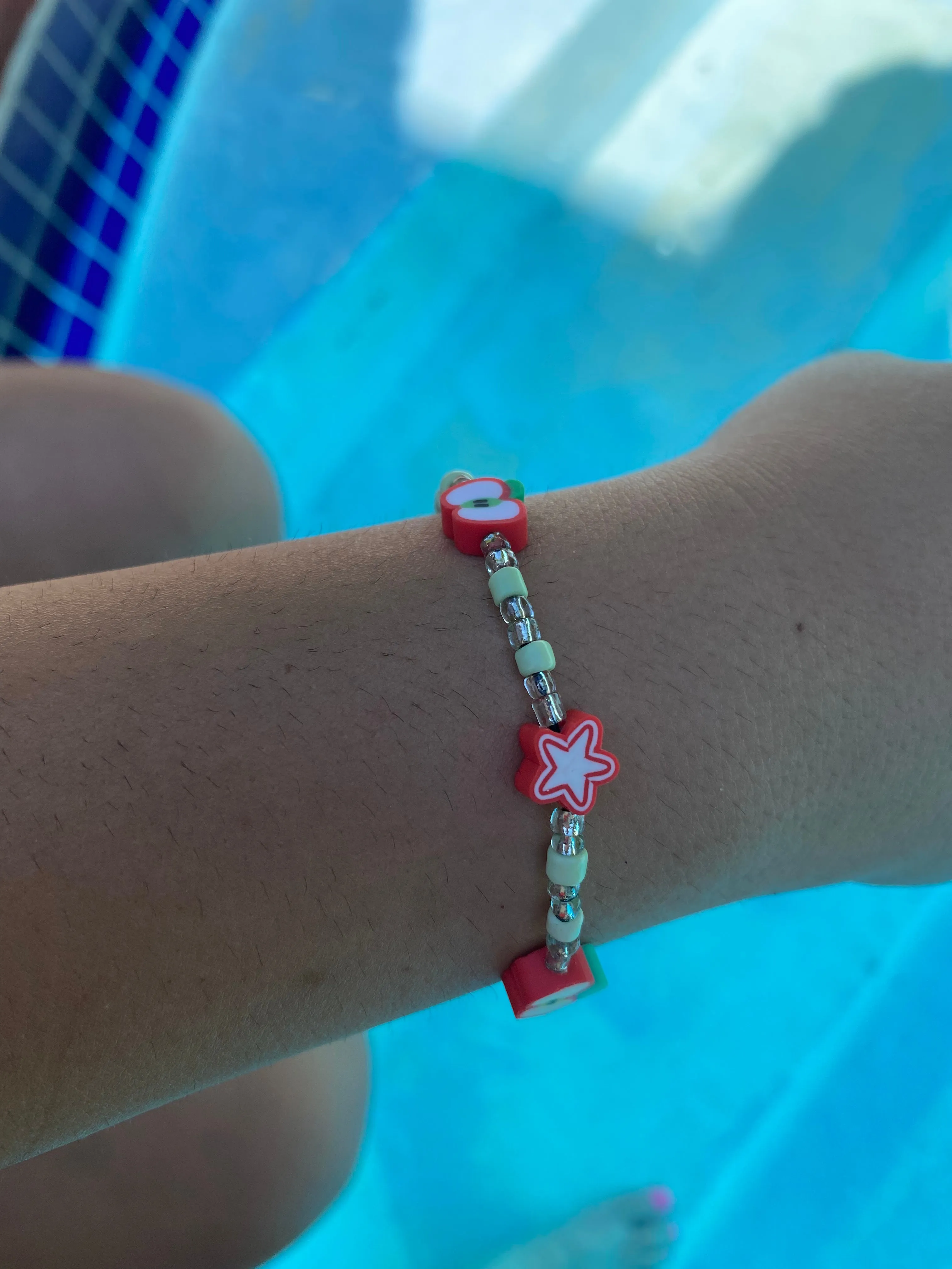 Red Apple Beaded Bracelet