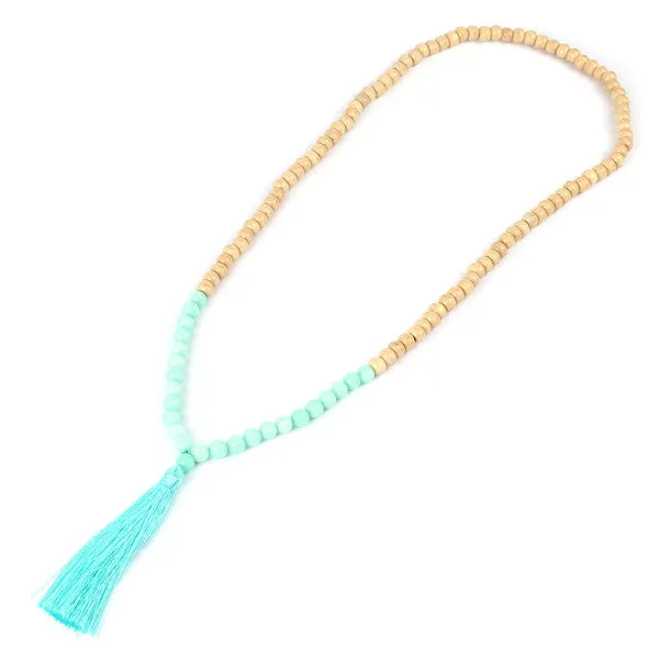 Shinus Necklace Maxi Women Statement Vintage Necklaces Tassel Long Colar Collier Mala Stone Wooden Beaded Boho Jewelry 2017