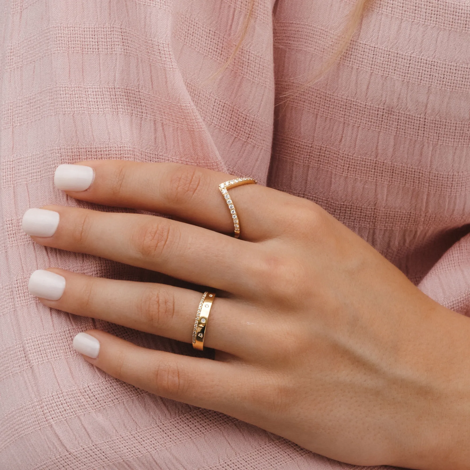 The Diamond Chevron Ring