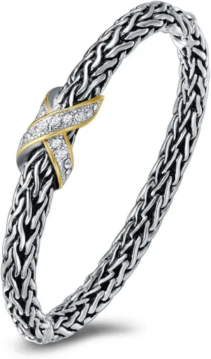 UNY Jewel Fashion Brand Hardy Jewelry Foxtail Chain Wire Cross Vintage Bangle Elegant Beautiful