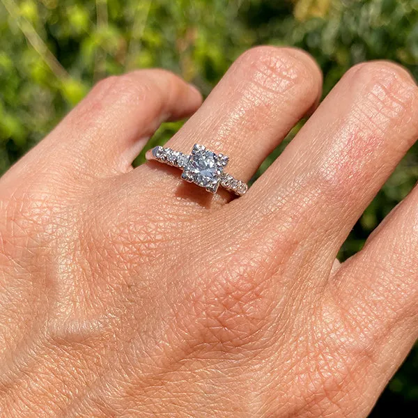 Vintage Engagement Ring, Circular Brilliant 0.92ct
