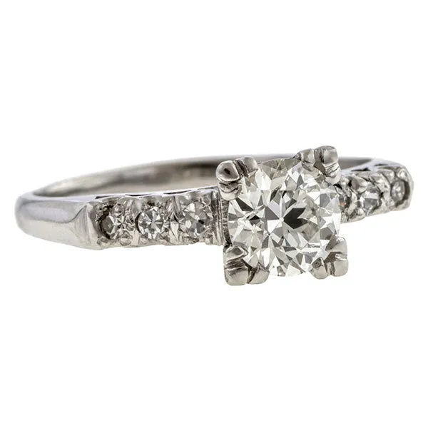 Vintage Engagement Ring, Circular Brilliant 0.92ct