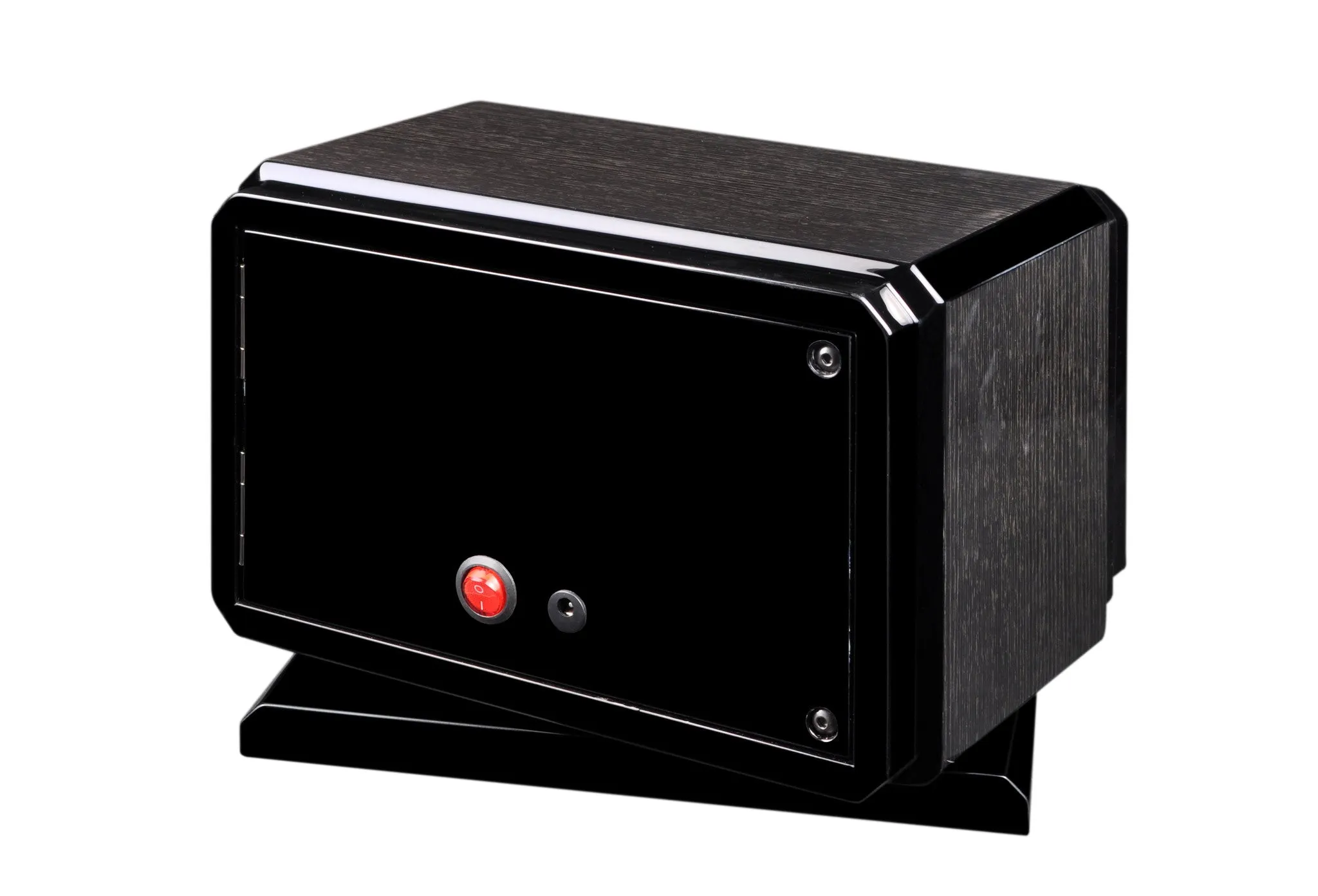 Volta Black Oak Double Watch Winder with Rotation Base