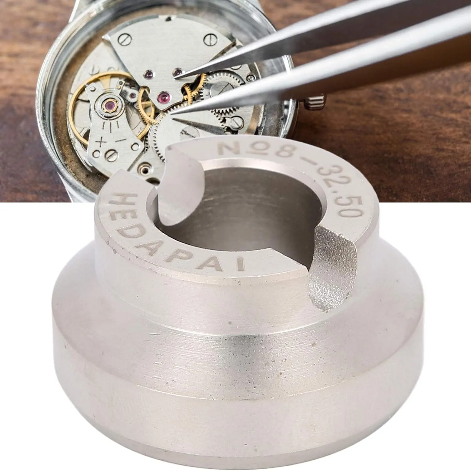 Watch Opener Die, 5537 Watch Opener Die Watch Case Back Cover Opener Die Watch Repairing Accessory Screw Watch Back Remover Openers Claw Watch Back Case Opener for Watch Making and Repair(32.5mm)