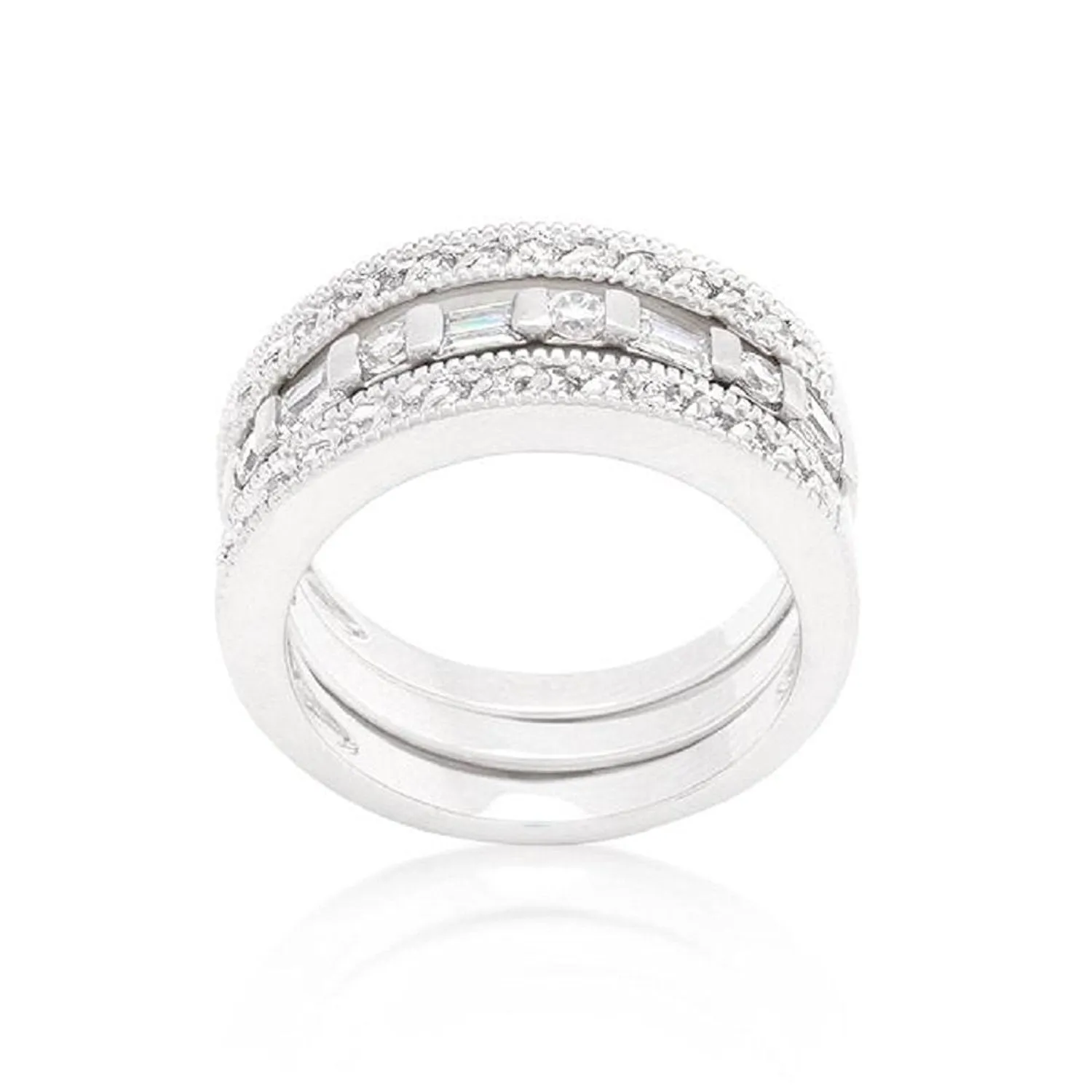 WildKlass Simple Cubic Zirconia Ring Set