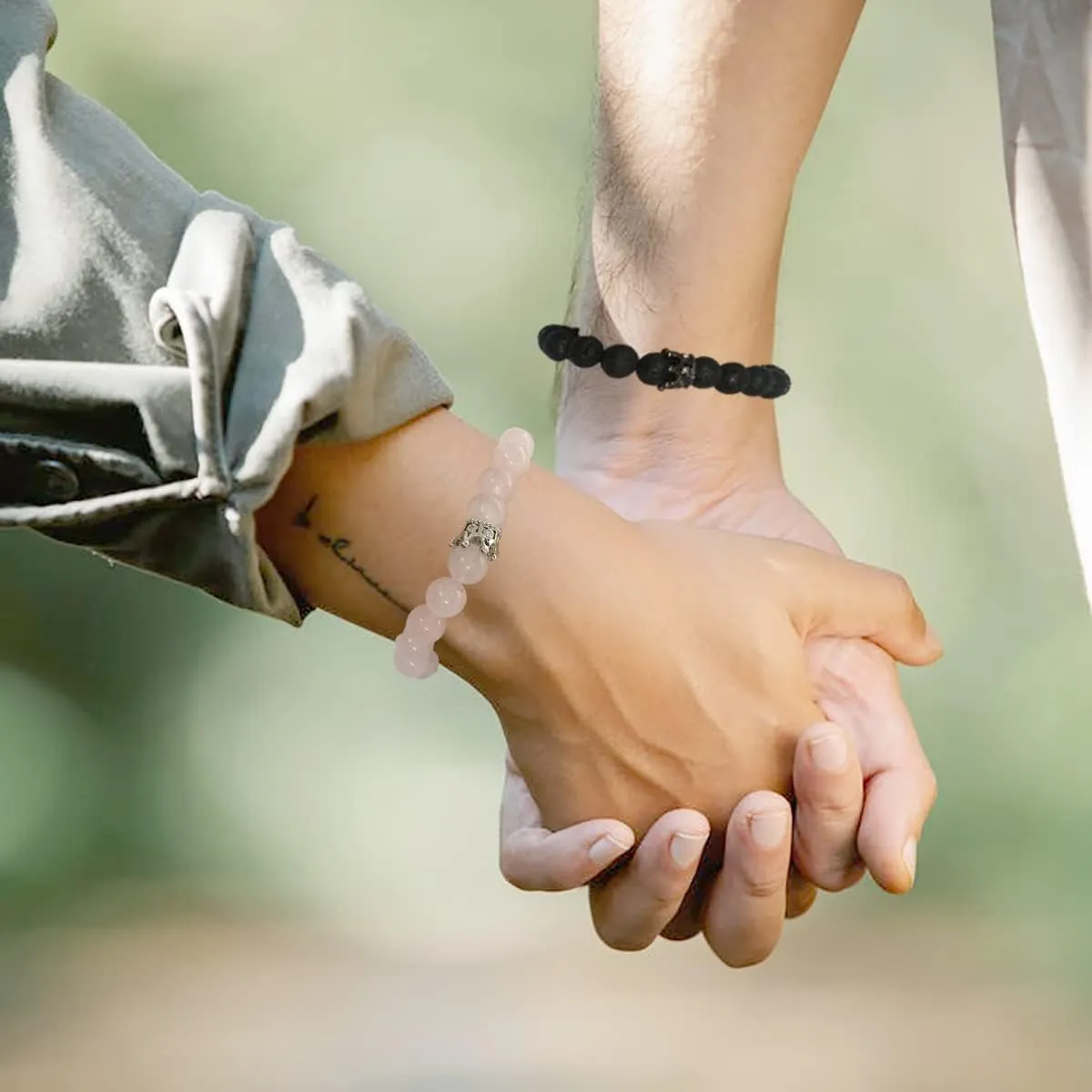 Ymeeaa Couples Bracelets King&Queen Crown His and Her Bracelets Heart Matching Bracelets Long Distance Relationship Gifts for Boyfriend and Girlfriend on Anniversary Couples Jewelry for Women Men