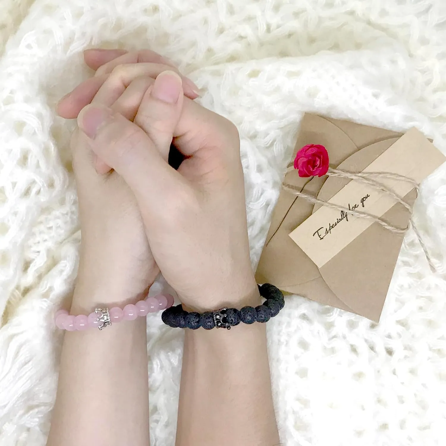 Ymeeaa Couples Bracelets King&Queen Crown His and Her Bracelets Heart Matching Bracelets Long Distance Relationship Gifts for Boyfriend and Girlfriend on Anniversary Couples Jewelry for Women Men